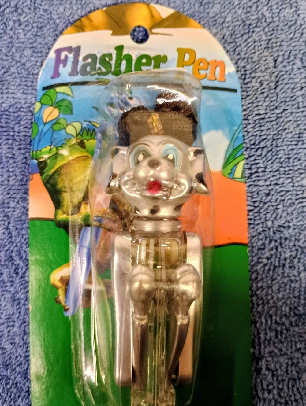 Flasher Pen Silver Novelty Character Pen